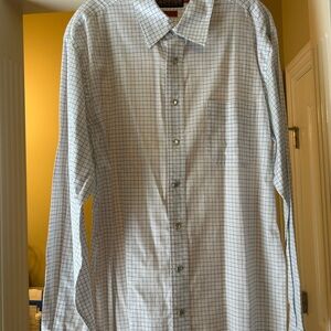 Cactus White and Blue Checkered Dress Shirt